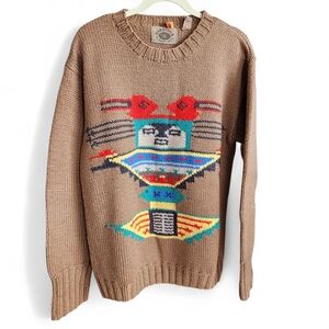Vintage Wool Sweater w/a Southwestern Inspired Design by Saratoga Robert Peritz